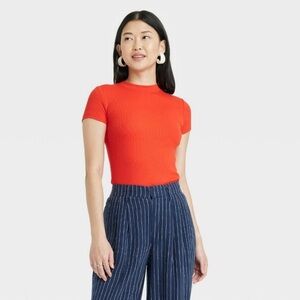 Slim fit Short Sleeve Ribbed T-Shirt